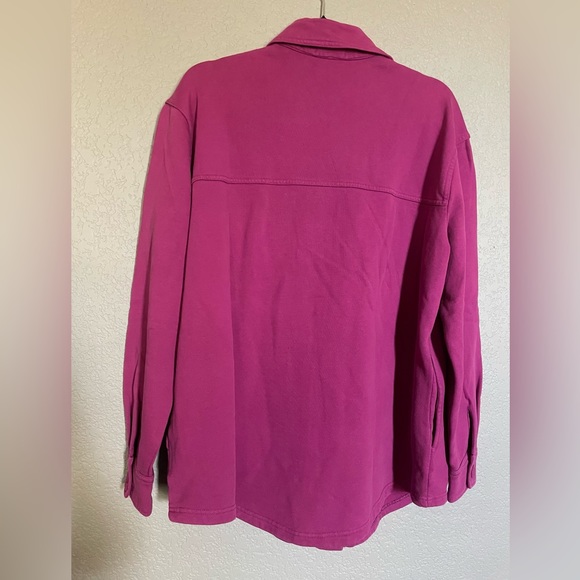 NWT Good American Shaket Jacket Size 3/4 L/XL Fuchsia Color With Pockets - Picture 5 of 10